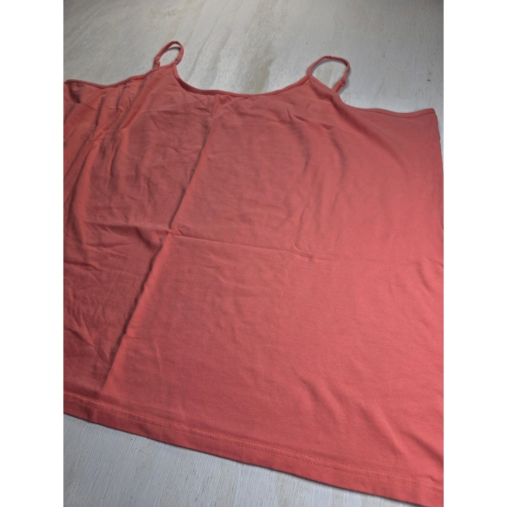 K. Jordan Coral Pink Cami Tank Top Adjustable Straps Classic Minimalist 4X